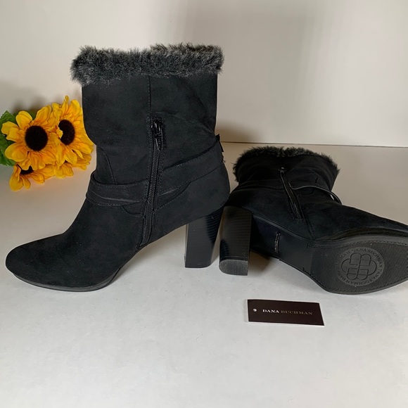 Dana Buchanan Connie Faux Fur Trim Ankle Boots - Picture 8 of 16